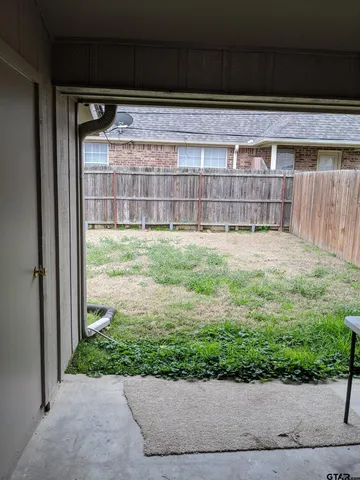 a back yard of a house