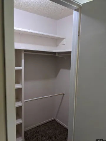 a room with a closet