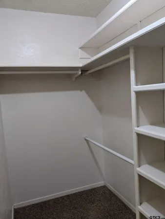 a view of storage and utility room with racks on the wall