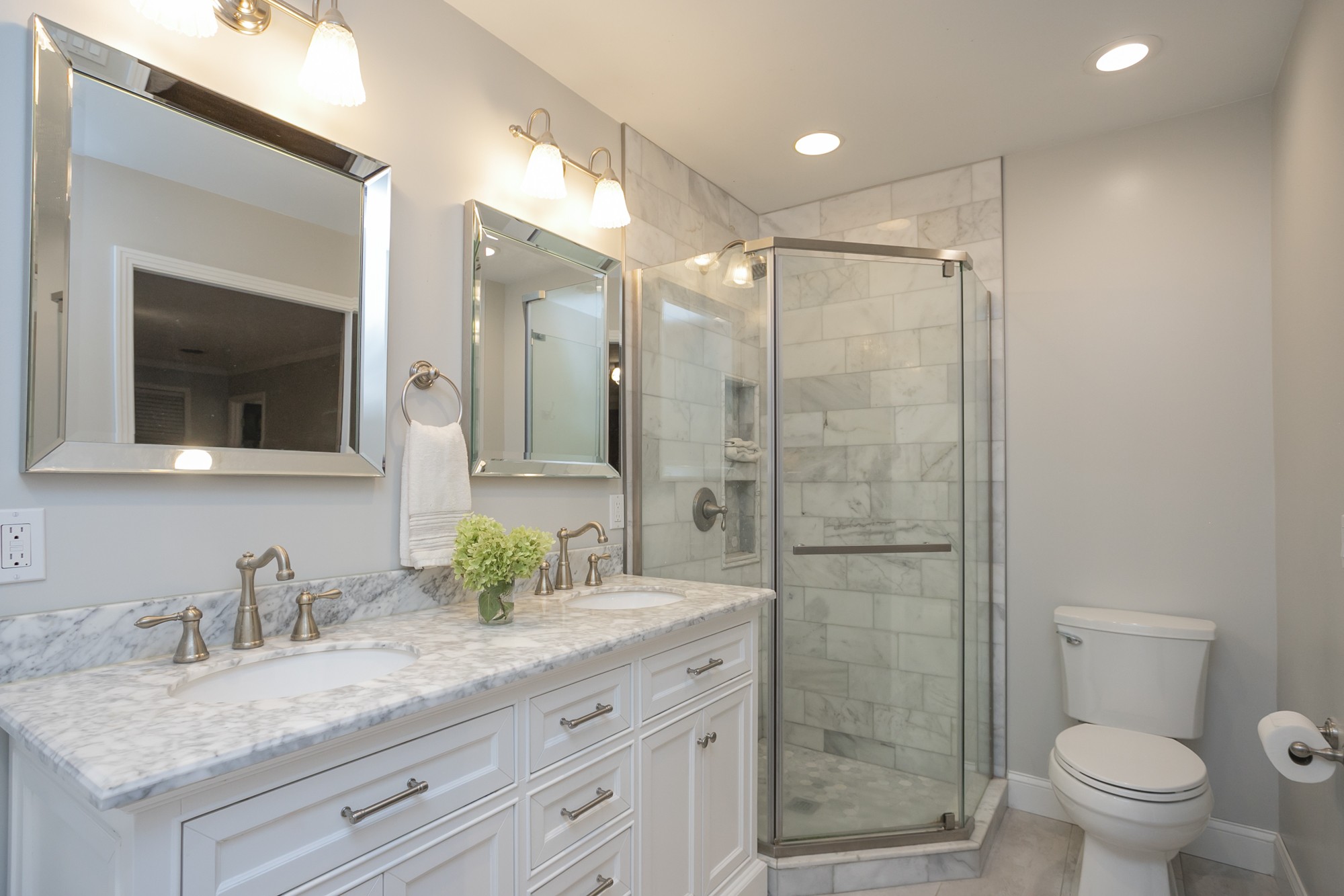 848 Philadelphia Road Lebanon, TN 37087 - Photo 23 of 50 a bathroom with a granite countertop sink a toilet and shower
