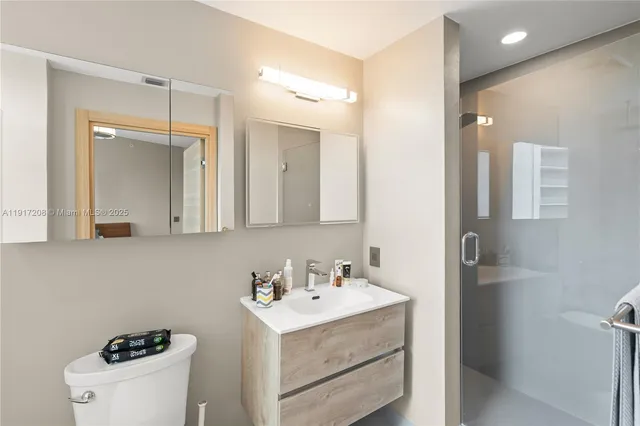 a view of a city with tall buildings