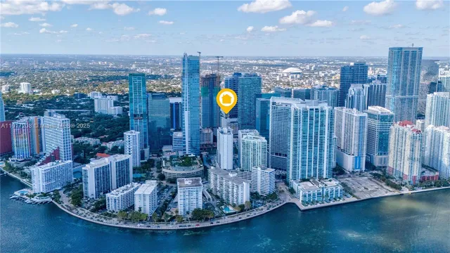 a front view of a building with glass windows