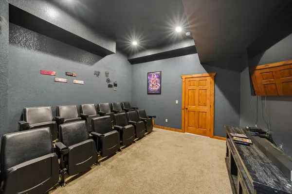 a bedroom with a bed and a walk in closet