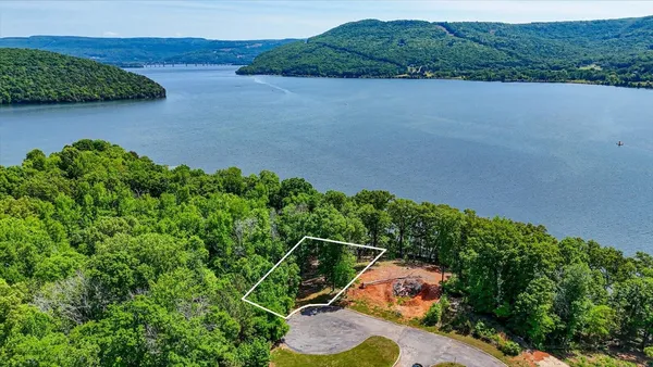 an aerial view of a house having yard