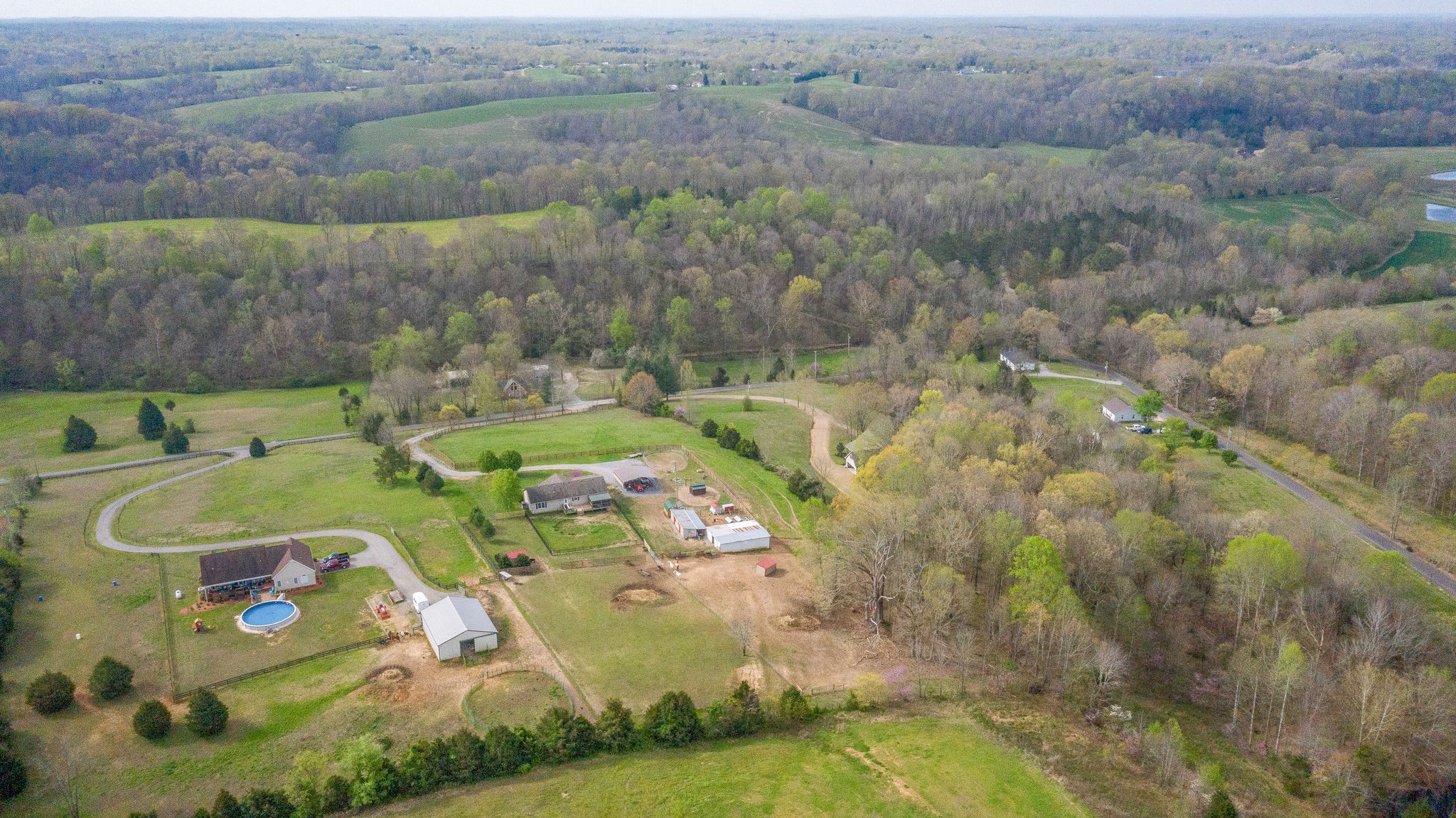 3854 Martins Chapel Road Springfield, TN 37172 - Photo 32 of 35 an aerial view of residential house with outdoor space and trees