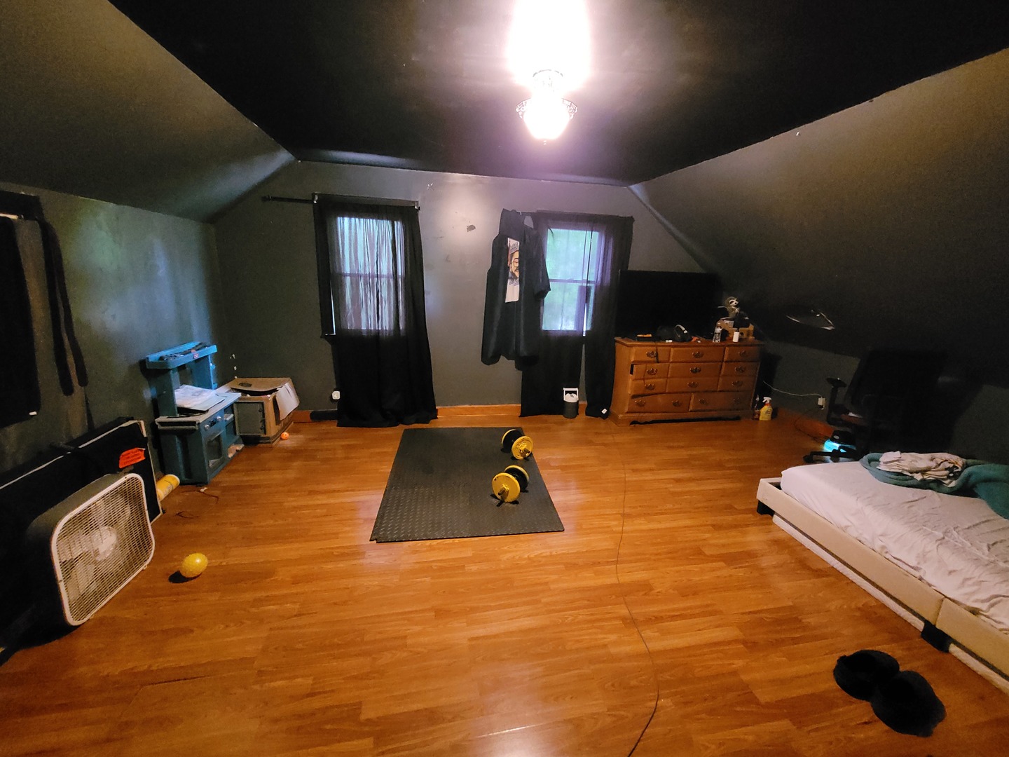14521 Avers Avenue Midlothian, IL 60445 - Photo 9 of 13 a room with gym equipment and a mirror