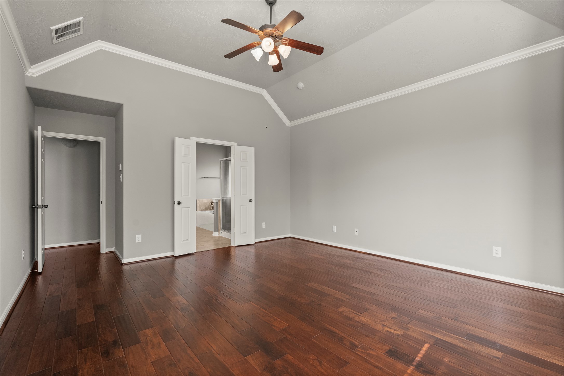 5307 Amber Sky Lane Rosharon, TX 77583 - Photo 13 of 44 a view of an empty room with a window and wooden floor