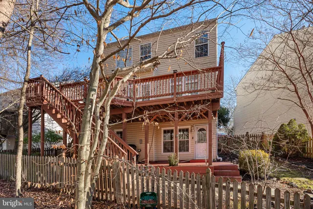 a view of a yard with plants and trees