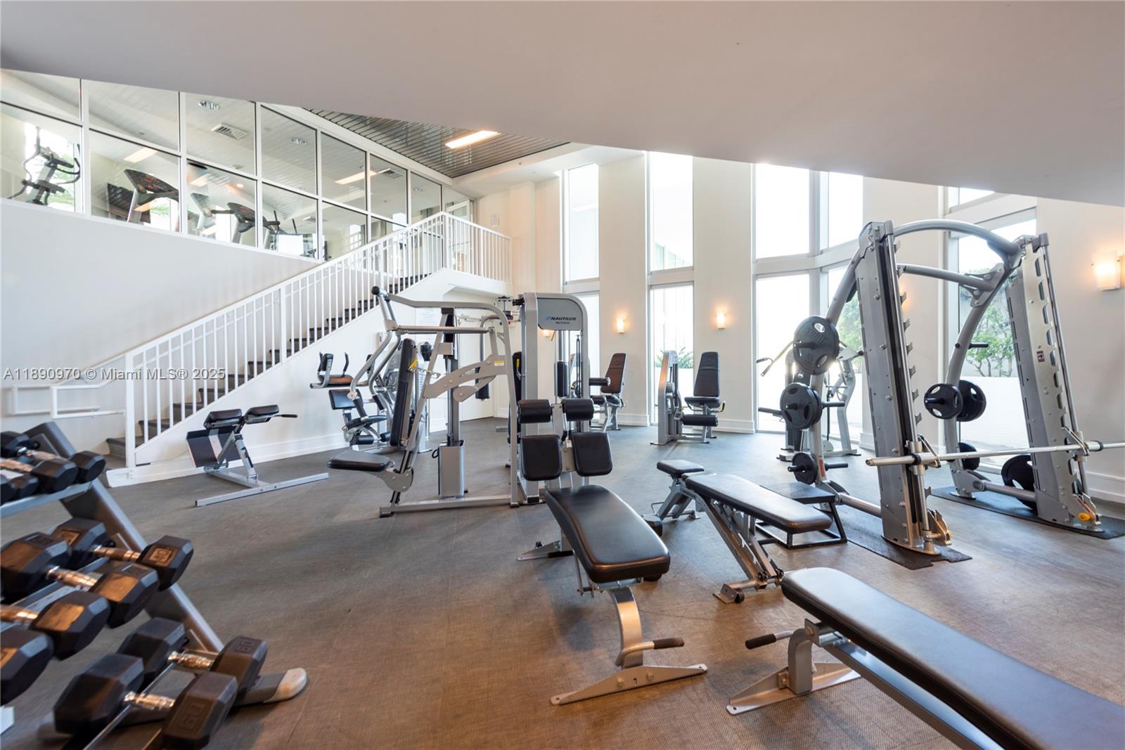 3131 Northeast 188th Street, Unit 2808 Aventura, FL 33180 - Photo 19 of 33 a view of a room with gym equipment
