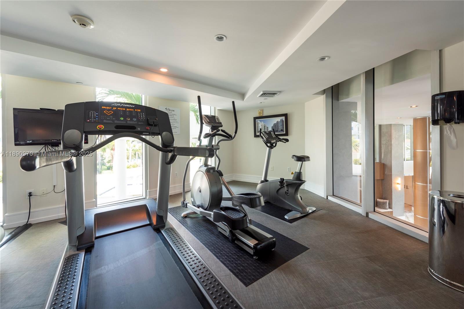 3131 Northeast 188th Street, Unit 2808 Aventura, FL 33180 - Photo 20 of 33 a view of a room with gym equipment