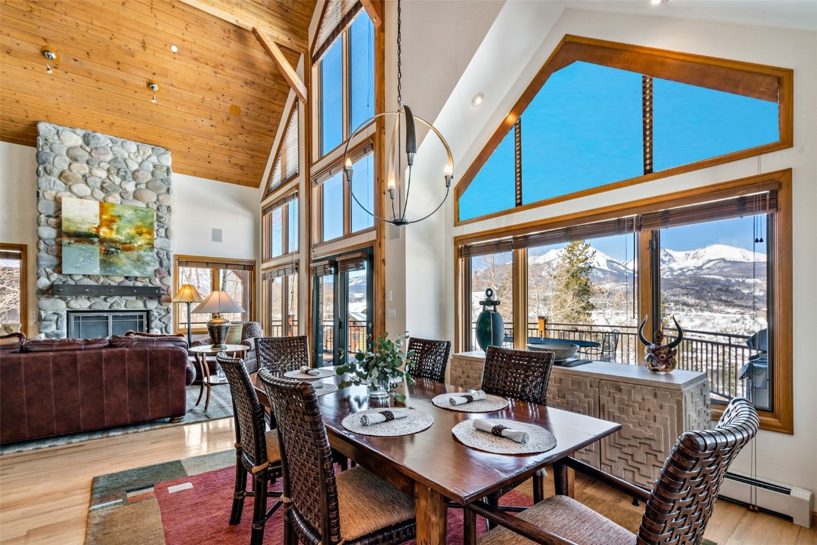 40 Nordic Trail Silverthorne, CO 80498 - Photo 4 of 35 a view of a dining room with furniture window and wooden floor