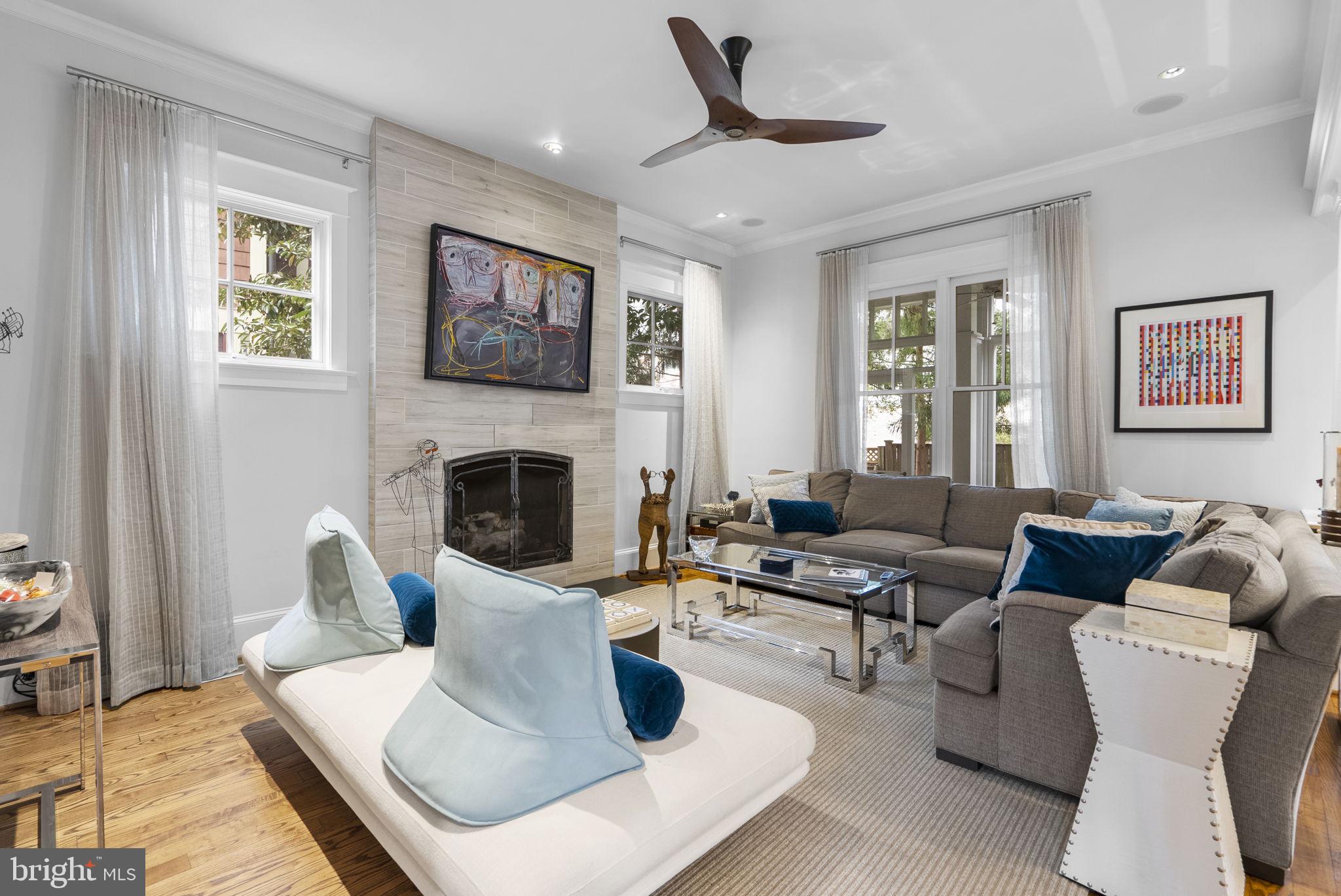 6603 Glenbrook Road Chevy Chase, MD 20815 - Photo 16 of 58 Family Room w/ gas burning fireplace