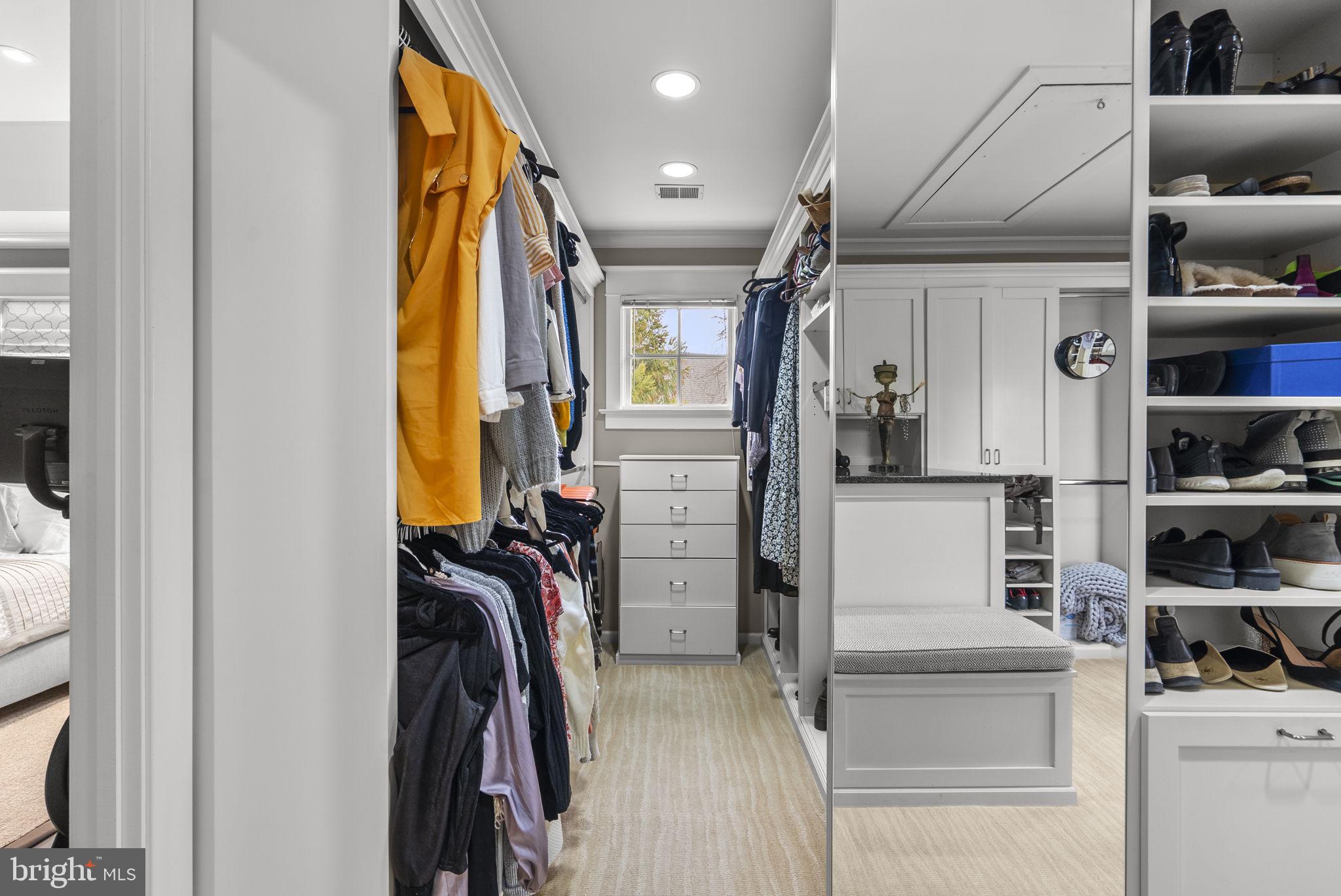 6603 Glenbrook Road Chevy Chase, MD 20815 - Photo 39 of 58 Primary Closet with custom closet enhancers