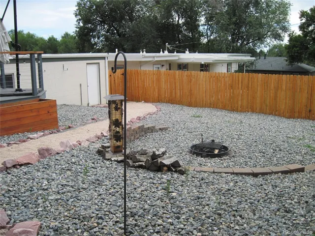 a backyard of a house