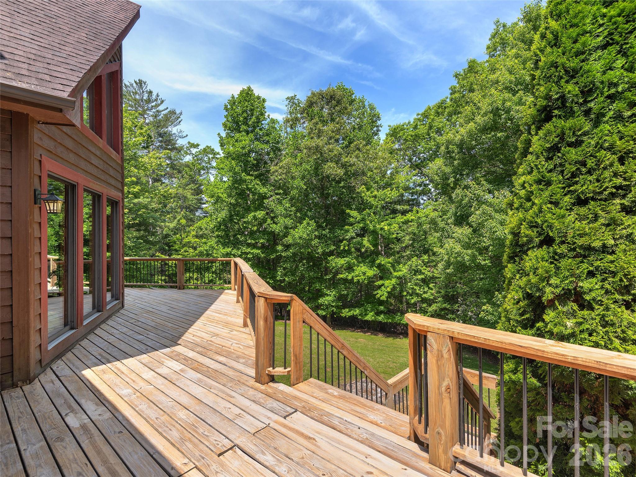 40 Deer Ridge Road Mills River, NC 28759 - Photo 11 of 35 a view of balcony with wooden floor and fence