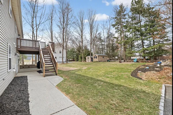 a view of outdoor space with garden