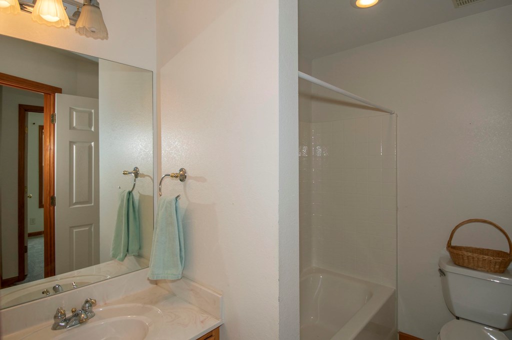 5224 Laurel Ridge Young Harris, GA 30582 - Photo 21 of 39 a bathroom with a sink and glass door