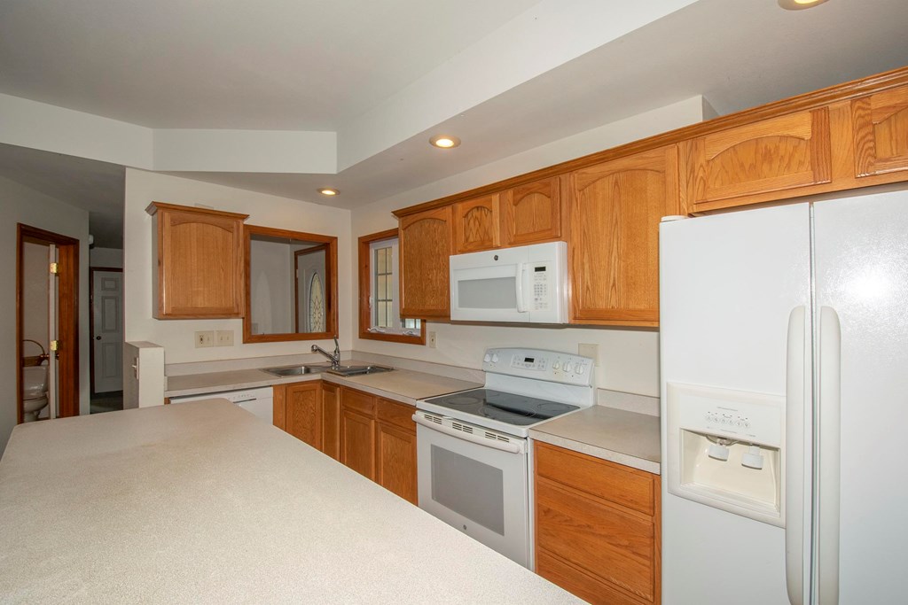 5224 Laurel Ridge Young Harris, GA 30582 - Photo 9 of 39 a kitchen with stainless steel appliances granite countertop a sink and a refrigerator