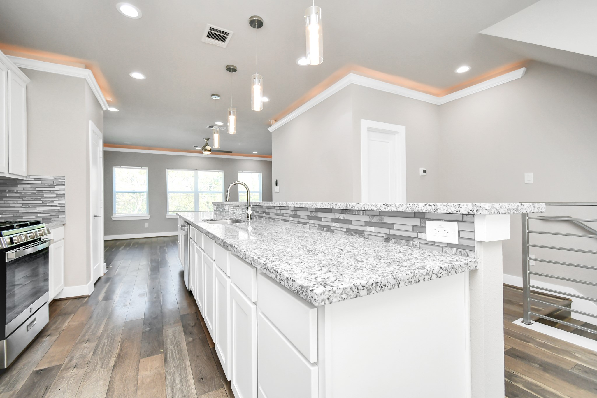 3538 Noah Street Houston, TX 77021 - Photo 10 of 33 a bathroom with a granite countertop sink and a large mirror