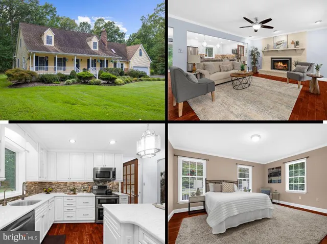 a aerial view of a house with a garden