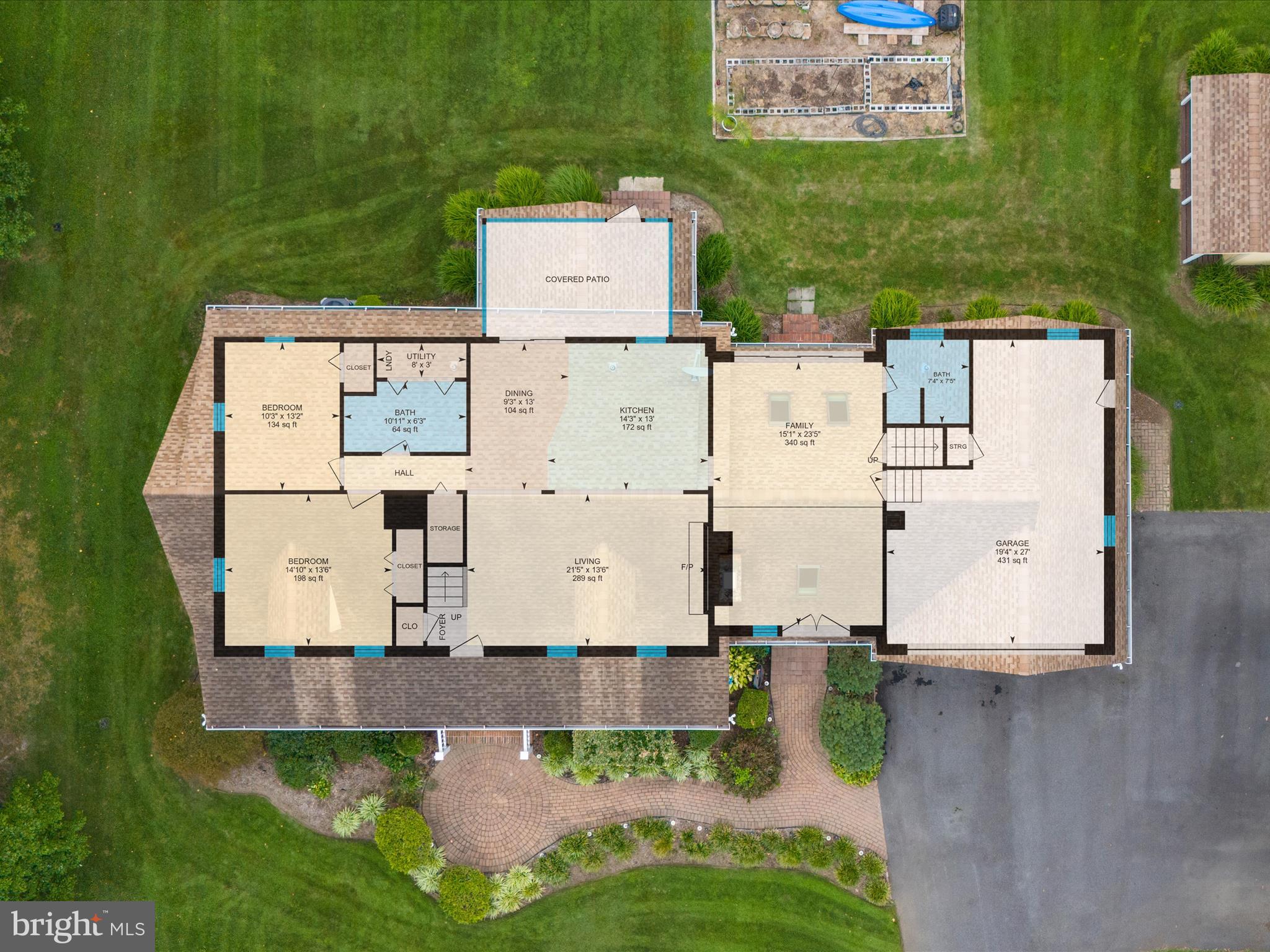 100 Marlborough Road Queenstown, MD 21658 - Photo 76 of 83 an aerial view of residential house with outdoor space and swimming pool