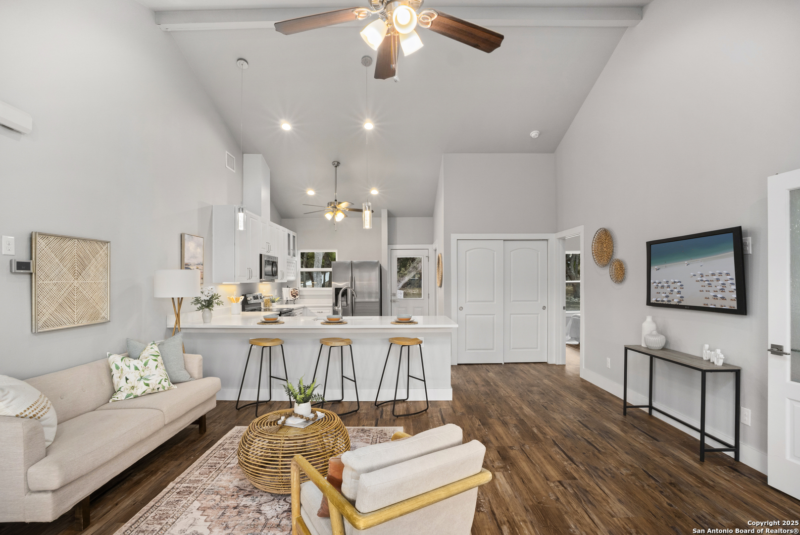 1245 Phantom Rider Trail Spring Branch, TX 78070 - Photo 10 of 51 a view of a dining room with furniture and wooden floor