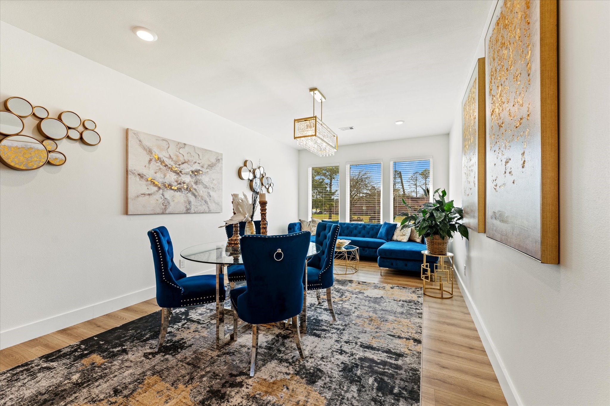 4627 County Road 63 Rosharon, TX 77583 - Photo 12 of 34 a view of a dining room with furniture window and wooden floor