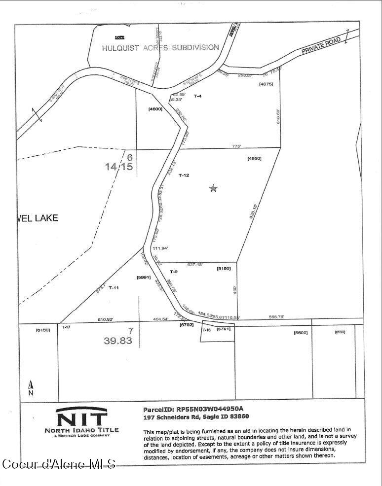197 Schneiders Road Sagle, ID 83860 - Photo 53 of 54 Parcel Map 1