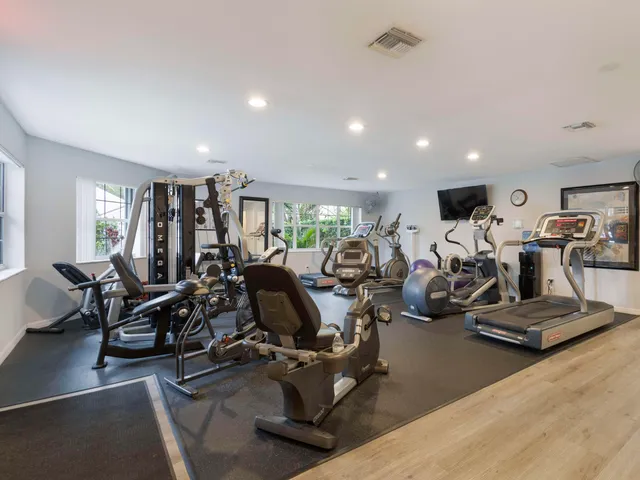 a view of city and green space