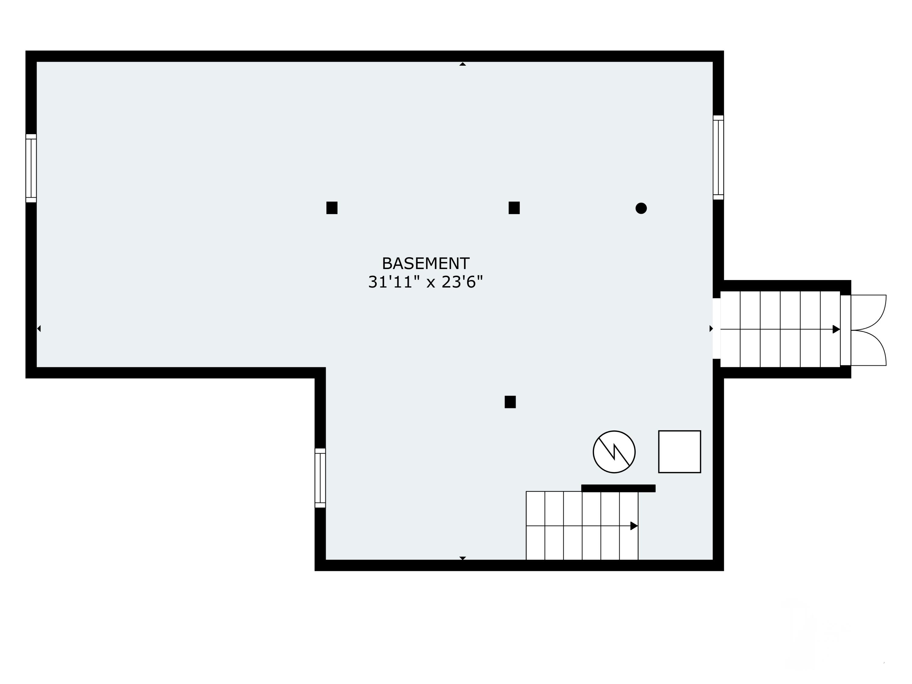 1 Fisher Road Bowdoinham, ME 04008 - Photo 32 of 63 Basement plan