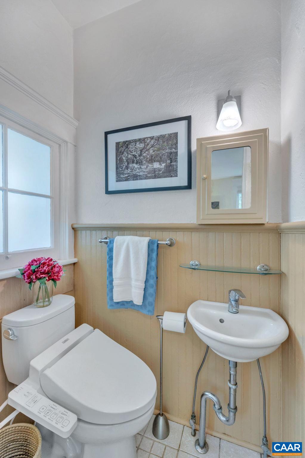 945 Locust Avenue Charlottesville, VA 22901 - Photo 18 of 52 a bathroom with a toilet sink and mirror