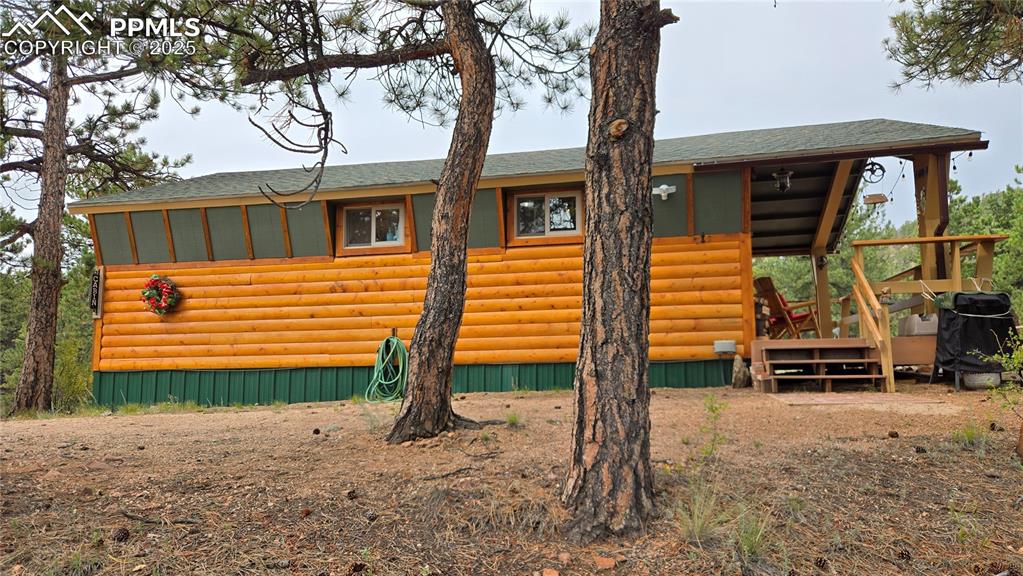 259 Vermillion Road Lake George, CO 80827 - Photo 20 of 46 a view of a house with backyard and trees