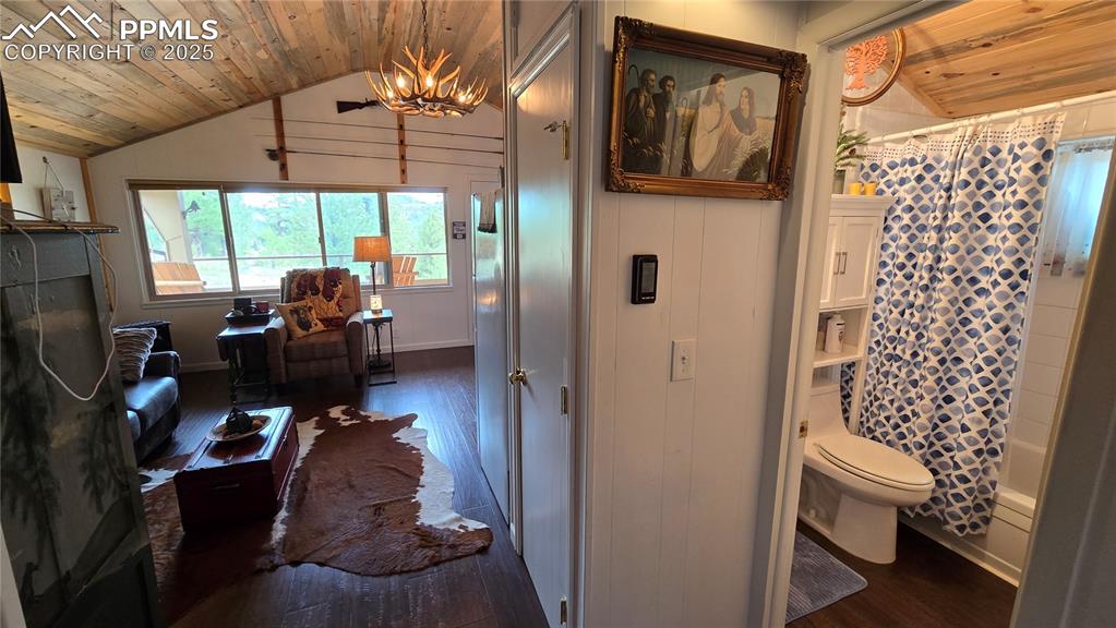 259 Vermillion Road Lake George, CO 80827 - Photo 38 of 46 a workspace with wooden floor and windows