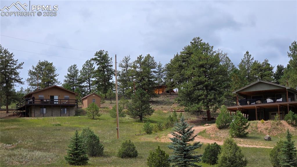 259 Vermillion Road Lake George, CO 80827 - Photo 10 of 46 a front view of a house with garden