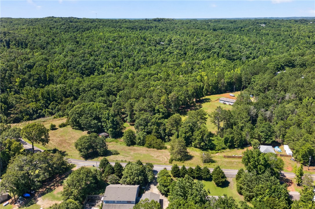 0 Seneca Springs Landing Road Seneca, SC 29678 - Photo 25 of 39 An aerial perspective reveals a vast, tree-lined landscape with a distant view of residential areas.