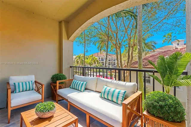 a view of a chairs in patio of a house