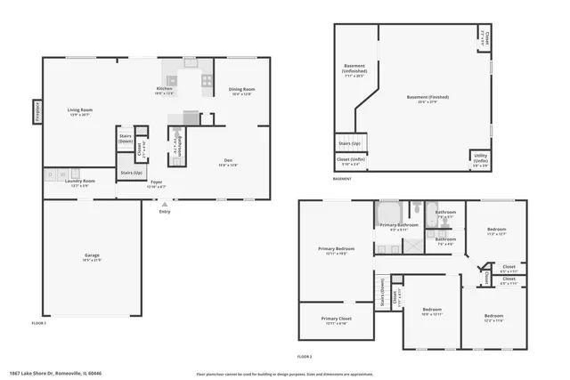 $469,900 | 1867 Lake Shore Drive, Romeoville, IL 60446