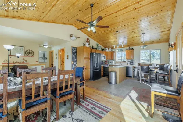 a kitchen with lots of counter top space