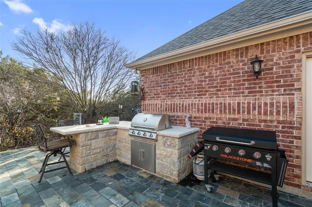 a view of a park with a slide