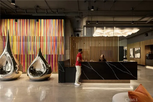 a room with furniture and a projector