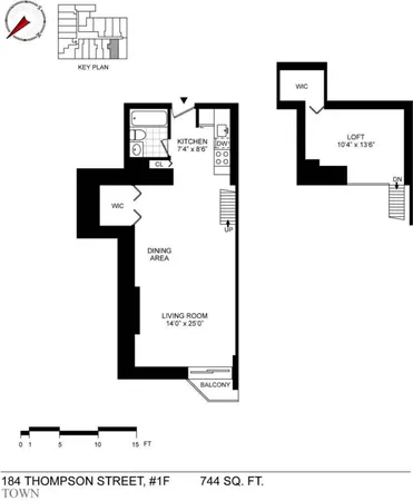 $7,000 | 184 Thompson Street, Unit 1F | Greenwich Village
