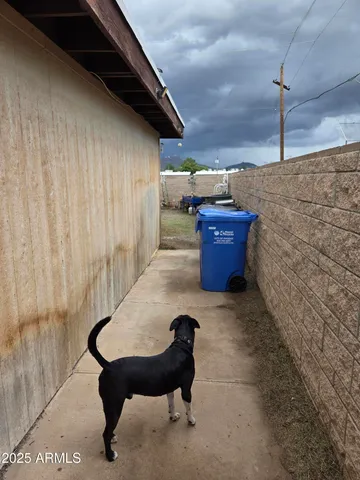 a view of outdoor space with seating area