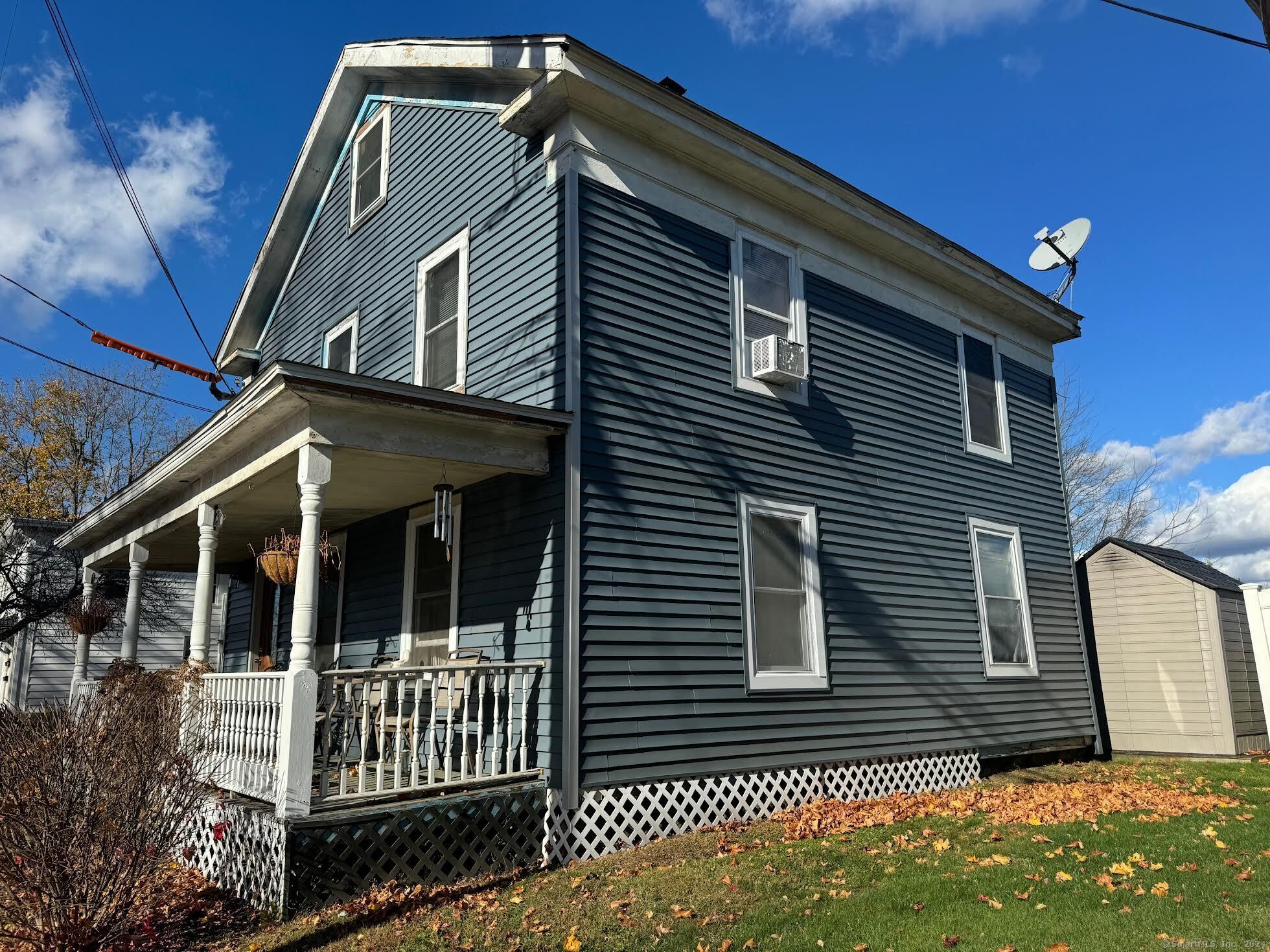 a front view of a house