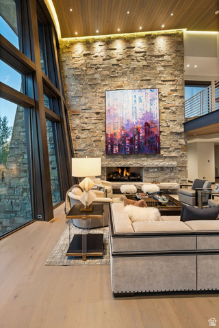 8544 North Promontory Ranch Road Park City, UT 84098 - Photo 4 of 36 Community lobby featuring recessed lighting and a high wooden ceiling