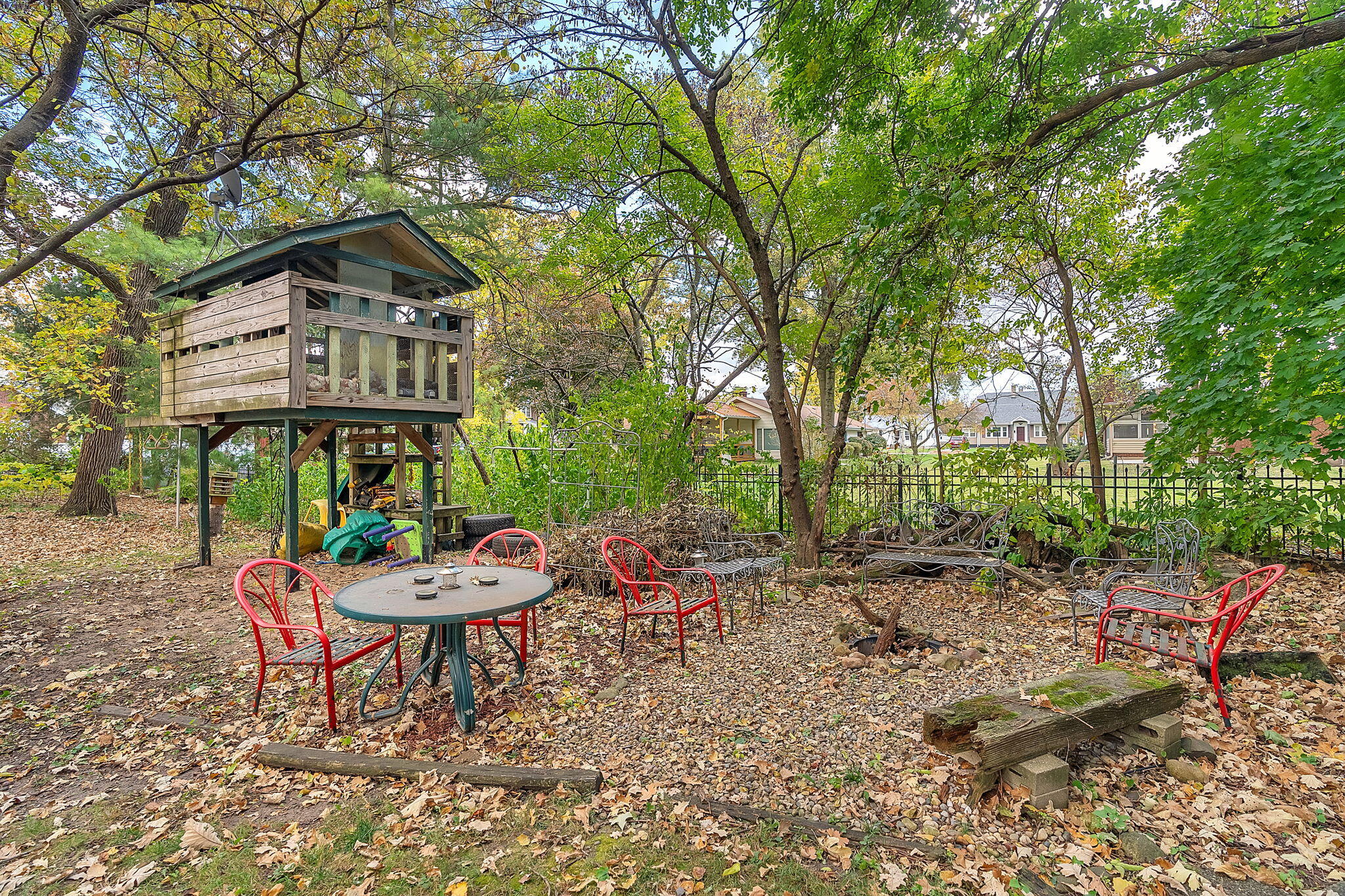 623 West Milroy Avenue Rensselaer, IN 47978 - Photo 48 of 58 a view of a chairs and tables in the backyard