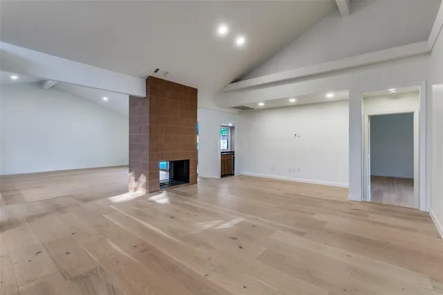 a view of a livingroom with a fireplace