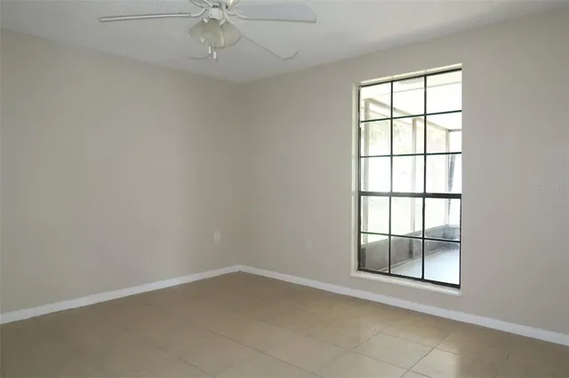 an empty room with a window