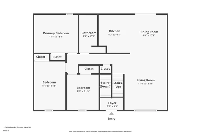 $299,000 | 11341 Edison Road, Osceola, IN 46561