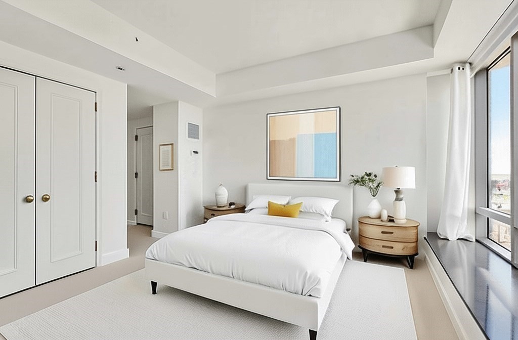 2 Avery Street, Unit 27G Boston, MA 02111 - Photo 10 of 18 a bedroom with a bed and a window