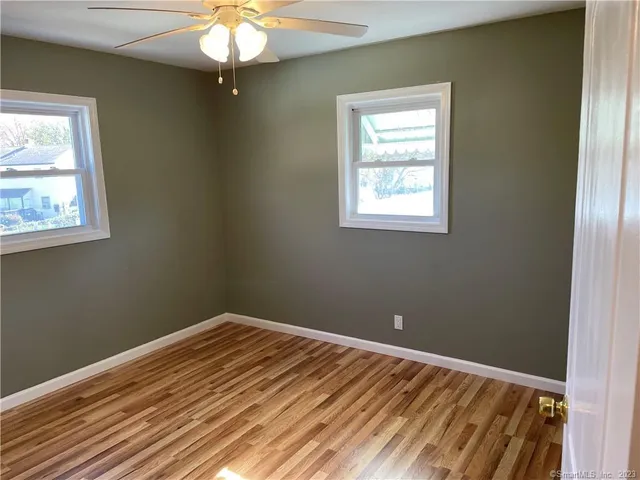 a view of a livingroom with a window